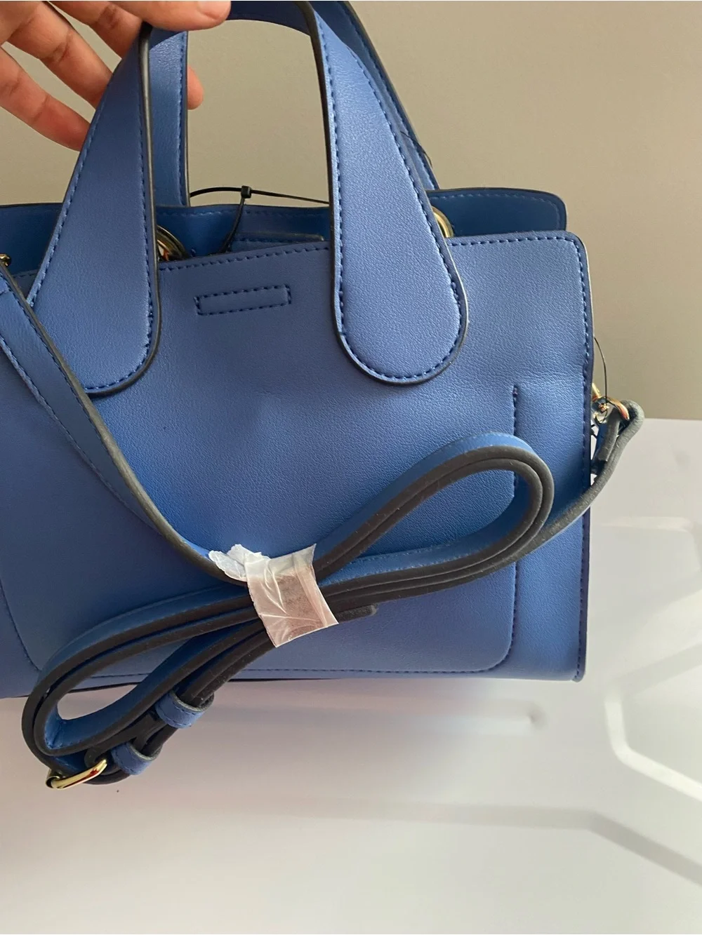 Nanette Lepore Navy Blue Tote with Floral Scarf